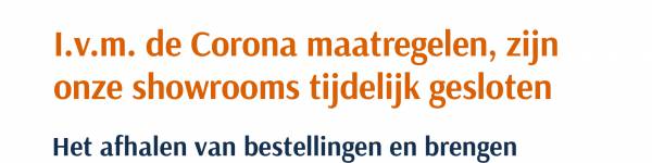 Tijdelijke sluiting showrooms