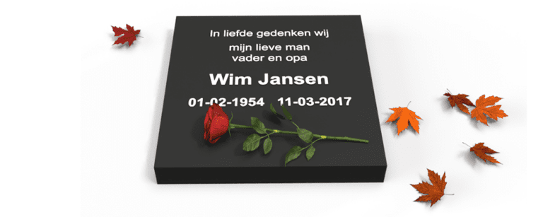 Welke tekst kan er op een grafsteen staan? - Ariës Natuursteen BV